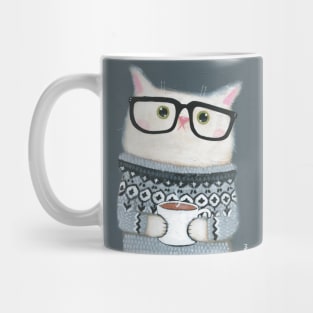 Hot Coffee Cat in Lopapeysa Mug